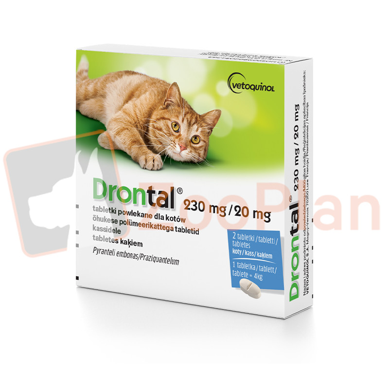 VETOQUINOL Drontal tabletki na odrobaczanie dla kotów