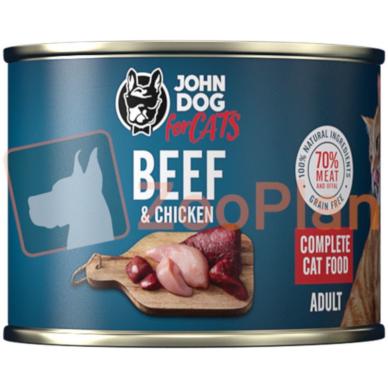 JOHN DOG For Cats Premium wołowina i kurczak
