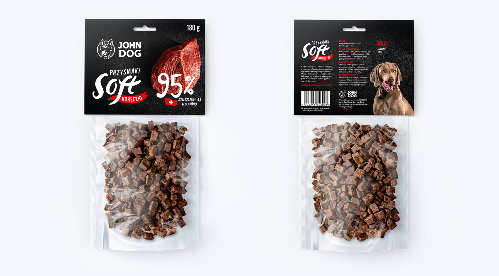 JOHN DOG koreczki z wołowiny szwajcarskiej- 95% mięsa