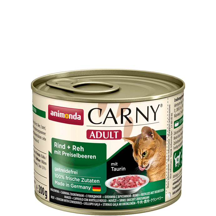 Animonda Carny Adult – Wołowina Sarna i borówki