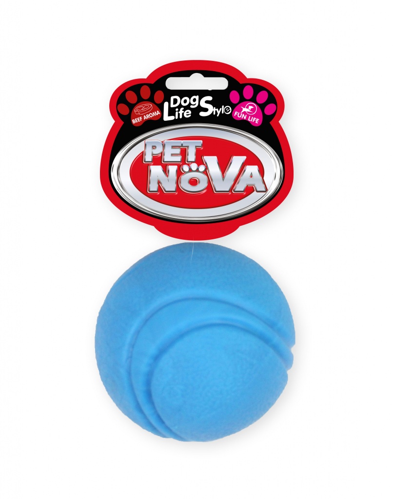 PET NOVA piłka gumowa 5 cm – niebieska