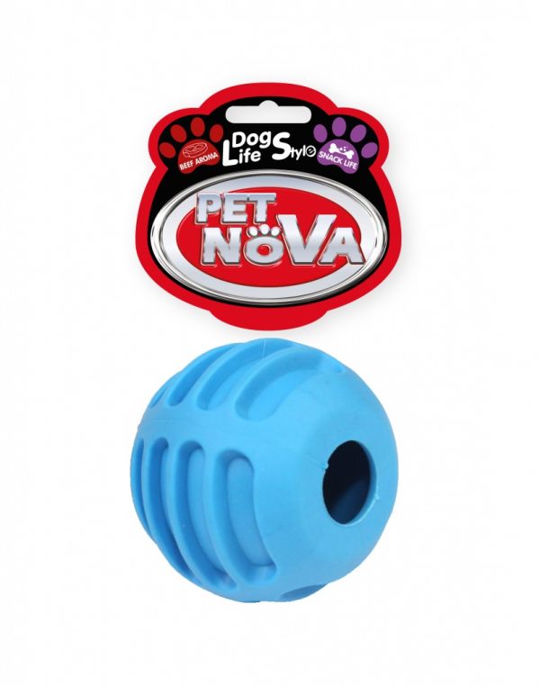 PET NOVA piłka na przysmaki 6 cm – niebieska