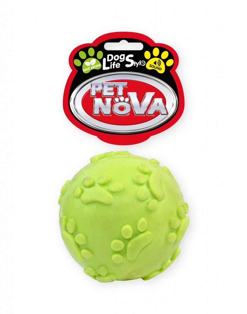 PET NOVA piłka z dźwiękiem 6 cm – żółta