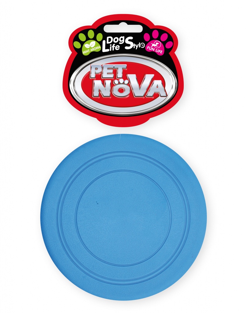 PET NOVA Frisbee 18cm niebieskie, aromat mięta