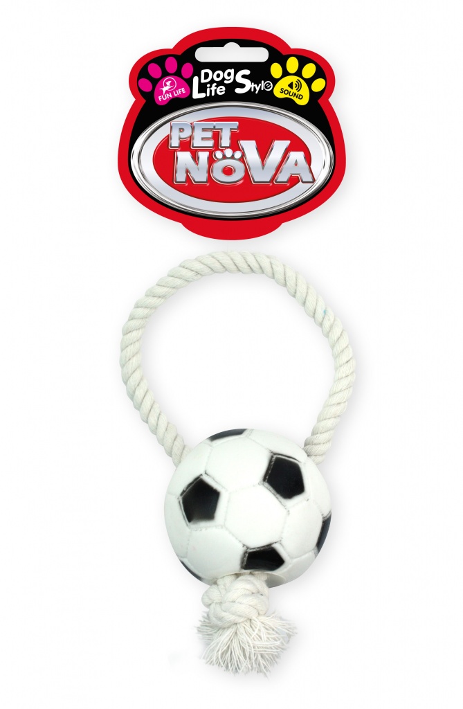 PET NOVA Piłka football na sznurku 26cm
