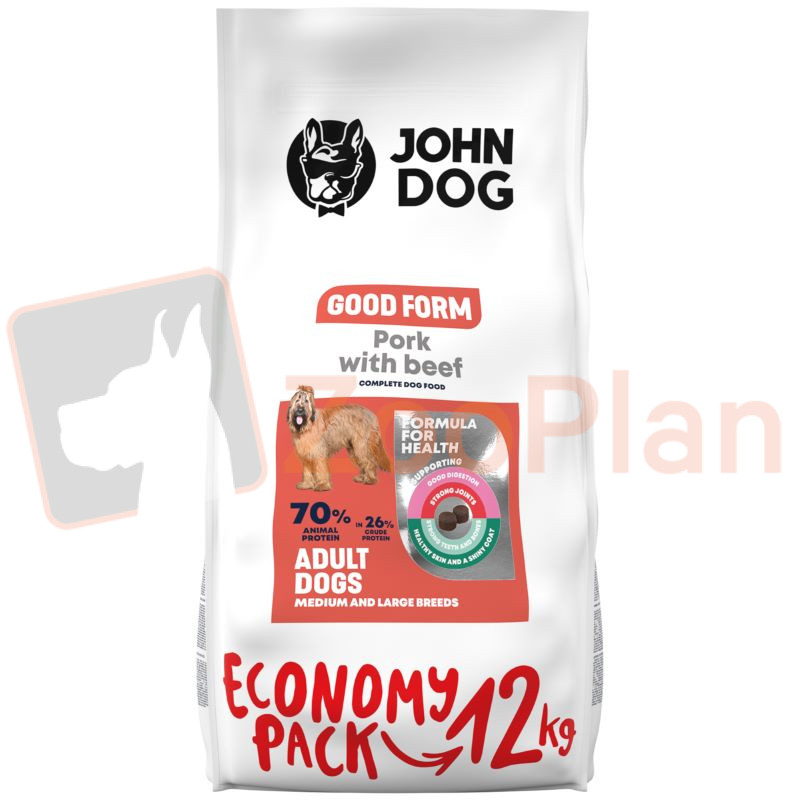 JOHN DOG Good Form wieprzowina z wołowiną dla średnich i dużych ras